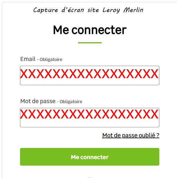 acces compte Leroy Merlin